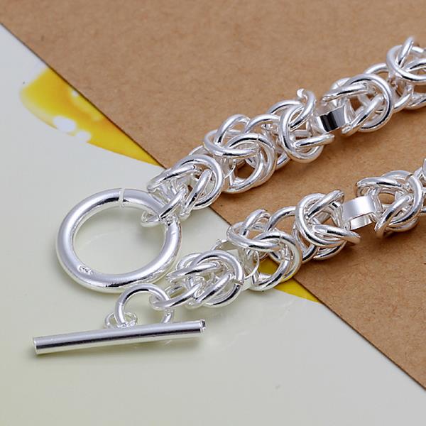 Wholesale Trendy Silver Round Bracelet TGSPB390 1
