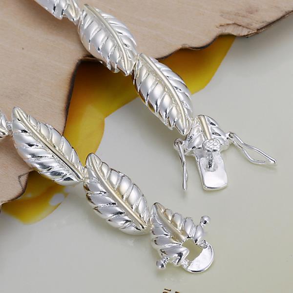Wholesale Romantic Silver Plant Bracelet TGSPB410 2