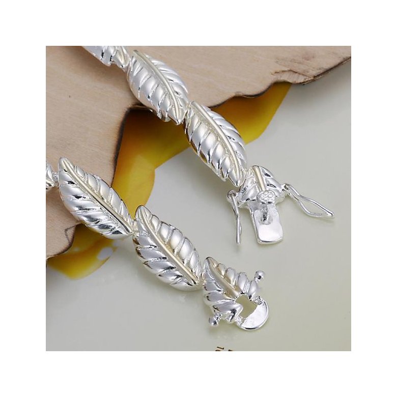 Wholesale Romantic Silver Plant Bracelet TGSPB410 2