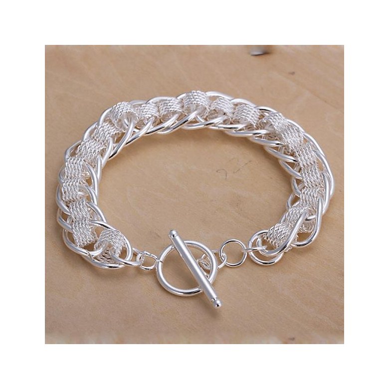 Wholesale Romantic Silver Round Bracelet TGSPB412 0