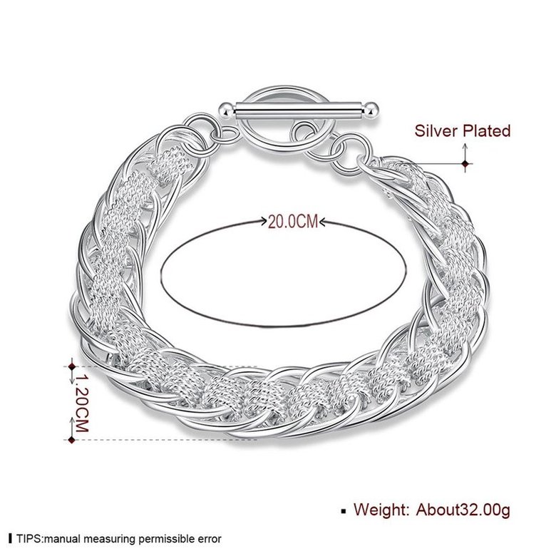 Wholesale Romantic Silver Round Bracelet TGSPB412 1