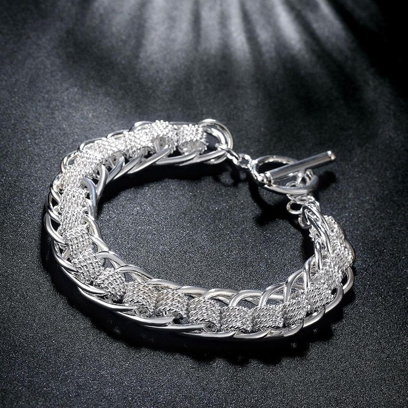 Wholesale Romantic Silver Round Bracelet TGSPB412 4