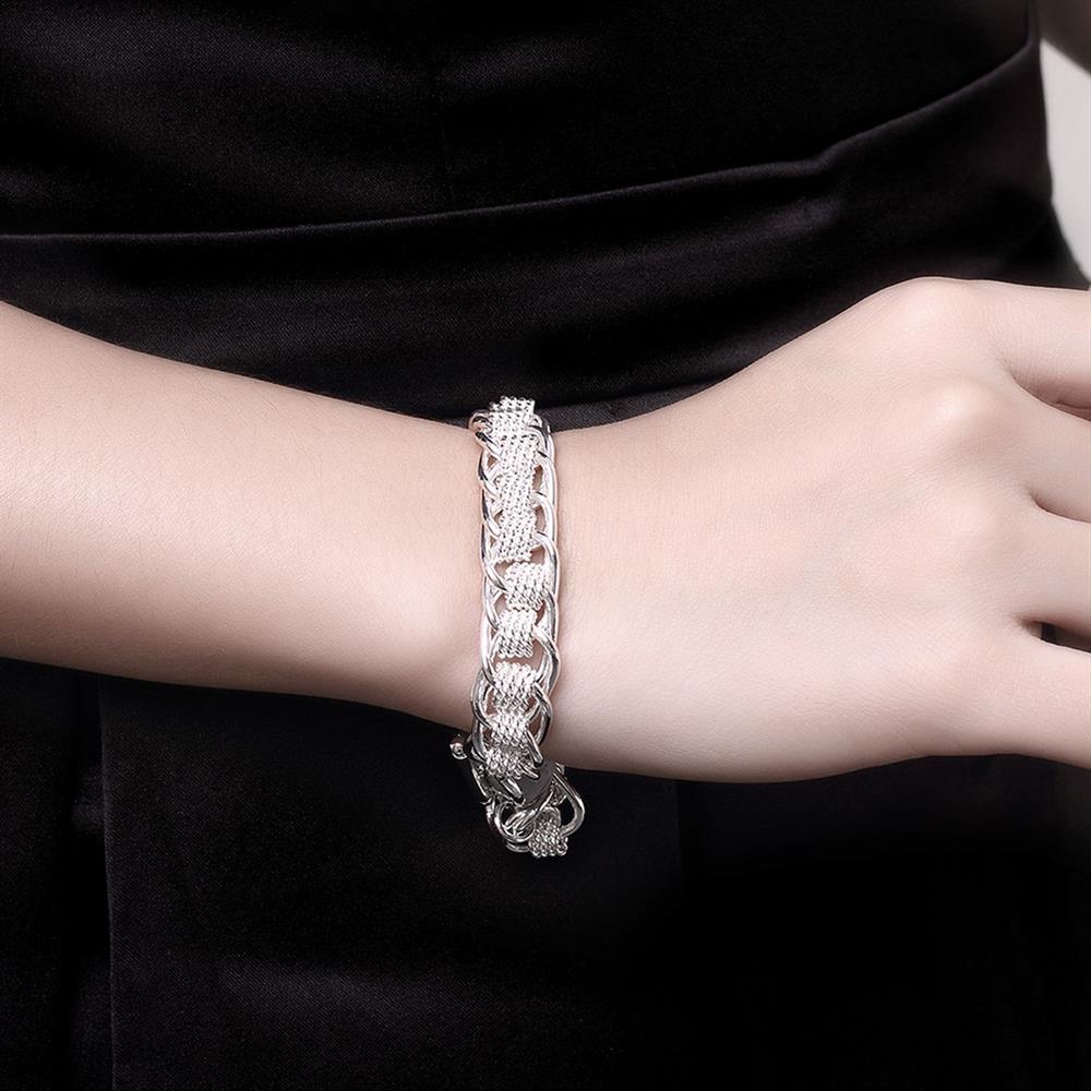 Wholesale Romantic Silver Round Bracelet TGSPB412 5