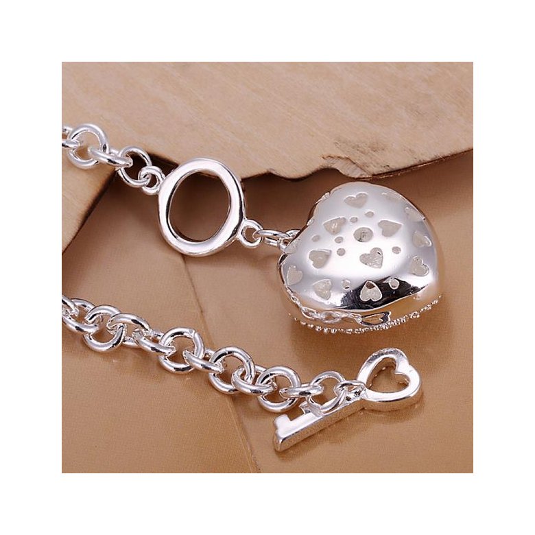 Wholesale Trendy Silver Round Bracelet TGSPB414 1