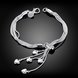 Wholesale Classic Silver Heart Bracelet TGSPB417 2 small