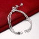 Wholesale Classic Silver Heart Bracelet TGSPB417 3 small