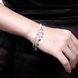 Wholesale Classic Silver Heart Bracelet TGSPB417 4 small