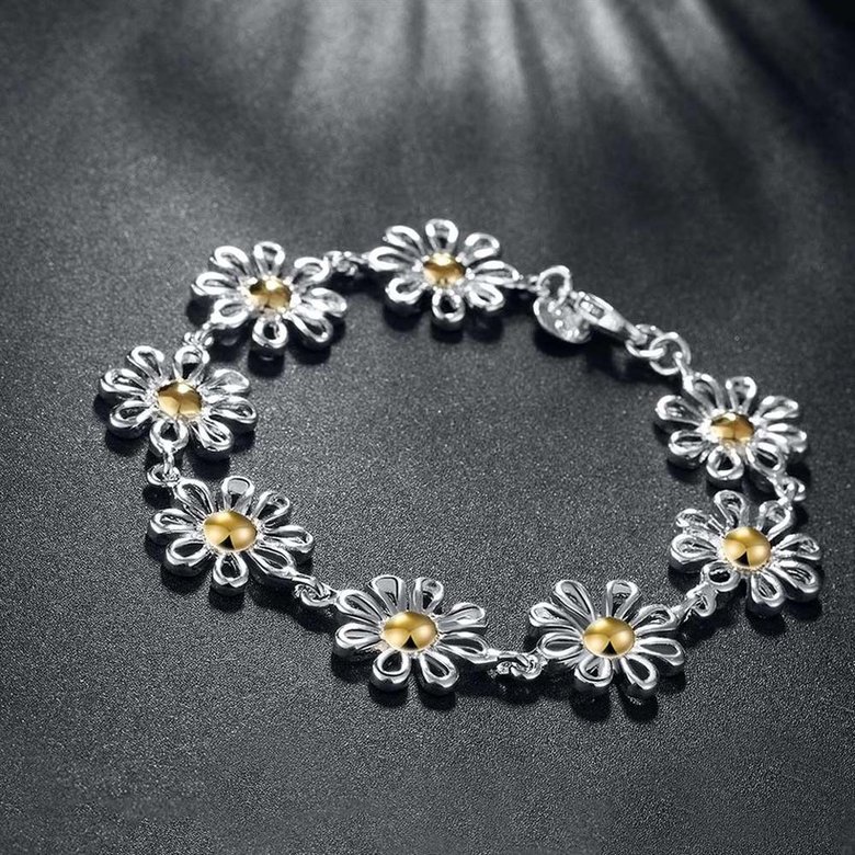 Wholesale Romantic Silver Plant Bracelet TGSPB419 4