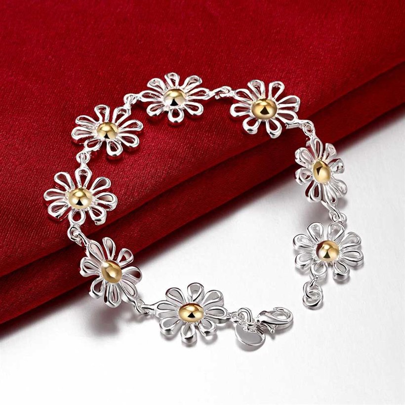 Wholesale Romantic Silver Plant Bracelet TGSPB419 5