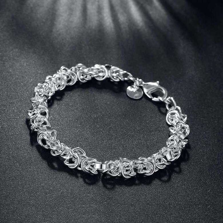 Wholesale Romantic Silver Round Bracelet TGSPB425 0