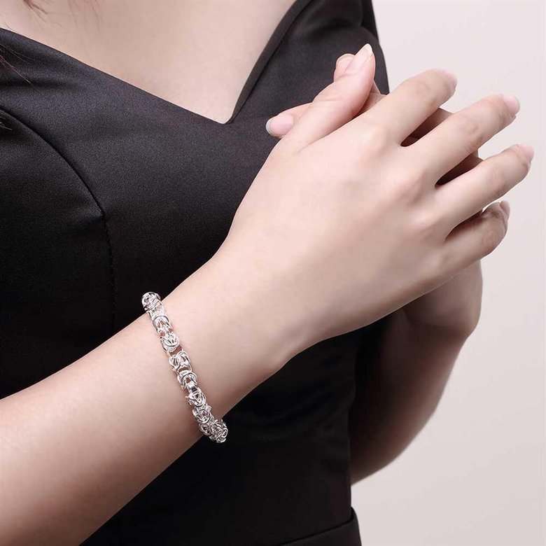 Wholesale Romantic Silver Round Bracelet TGSPB425 1