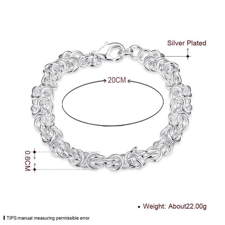 Wholesale Romantic Silver Round Bracelet TGSPB425 3