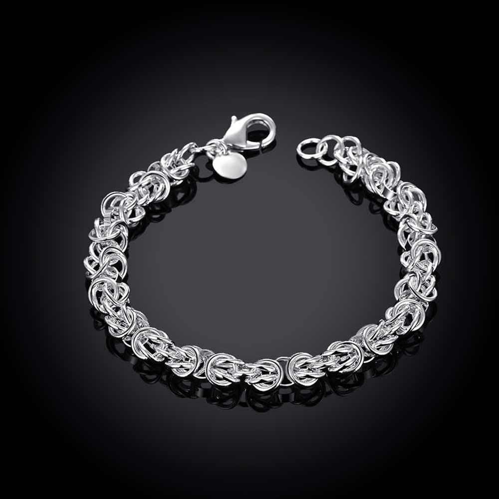 Wholesale Romantic Silver Round Bracelet TGSPB425 4