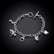 Wholesale Romantic Silver Heart Bracelet TGSPB427 2 small