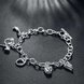 Wholesale Romantic Silver Heart Bracelet TGSPB427 4 small