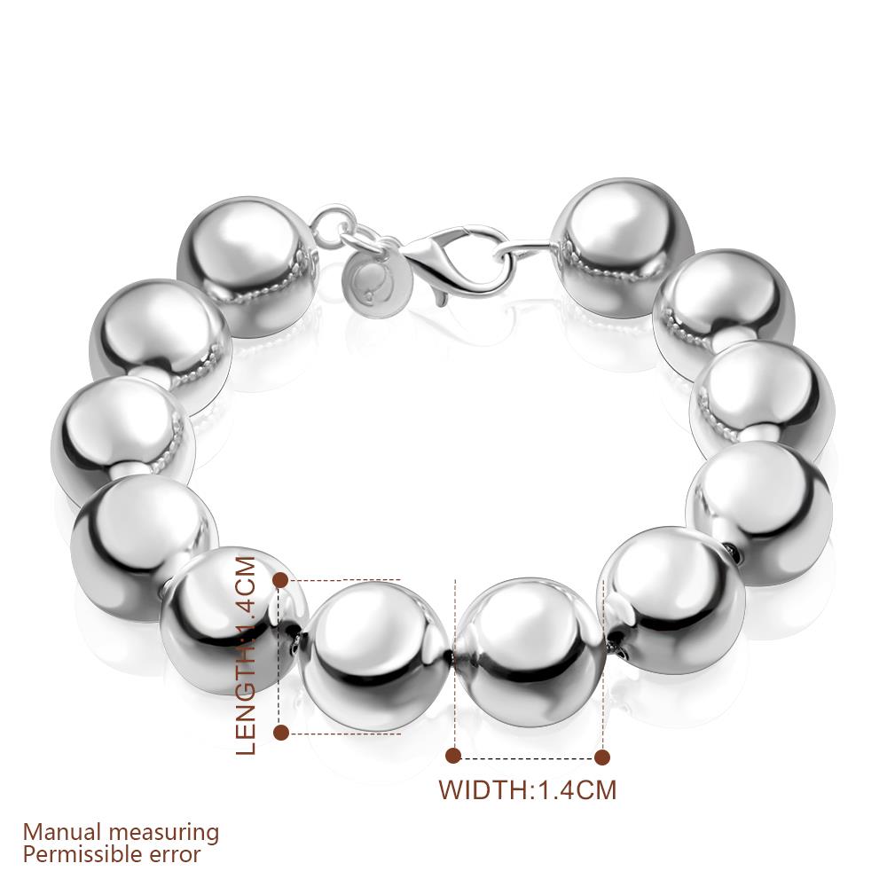 Wholesale Romantic Silver Beads Bracelet TGSPB003 0