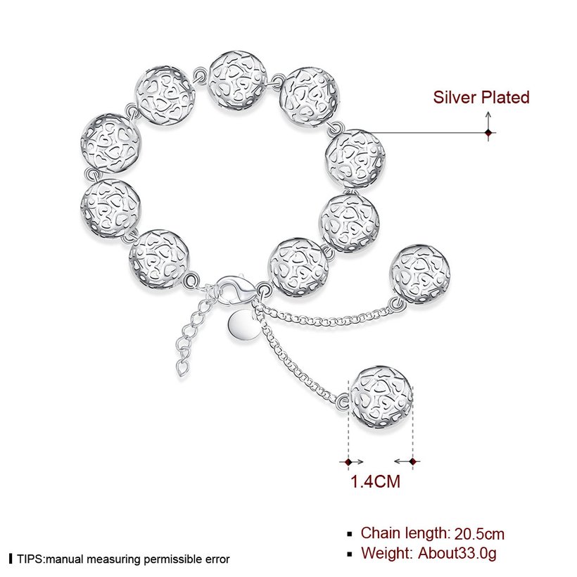 Wholesale Classic Silver Ball Bracelet TGSPB038 0