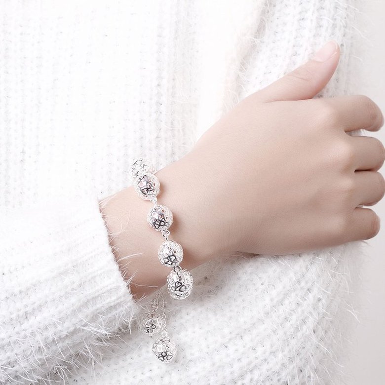 Wholesale Classic Silver Ball Bracelet TGSPB038 4