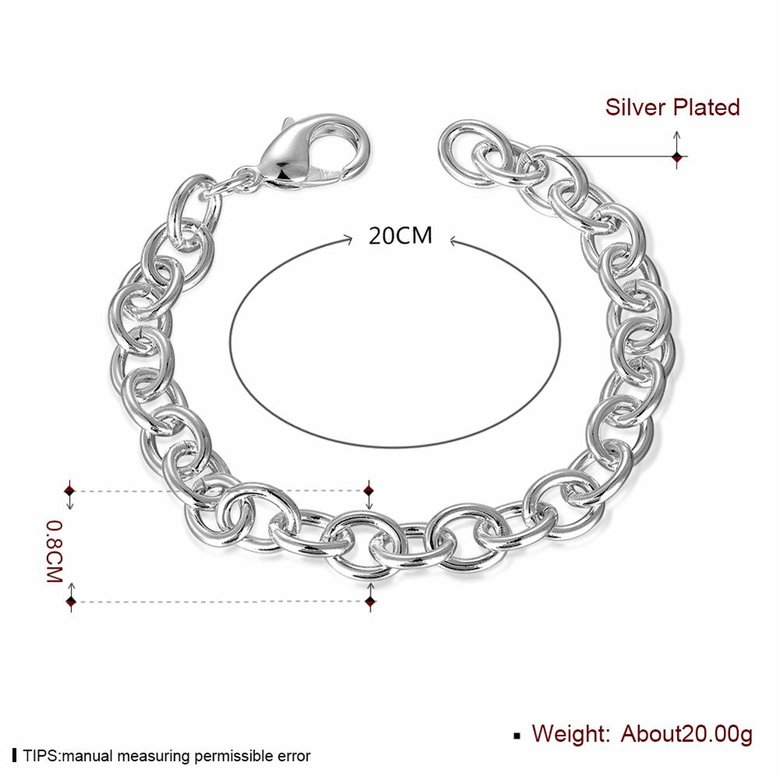 Wholesale Trendy Silver Round Bracelet TGSPB040 2