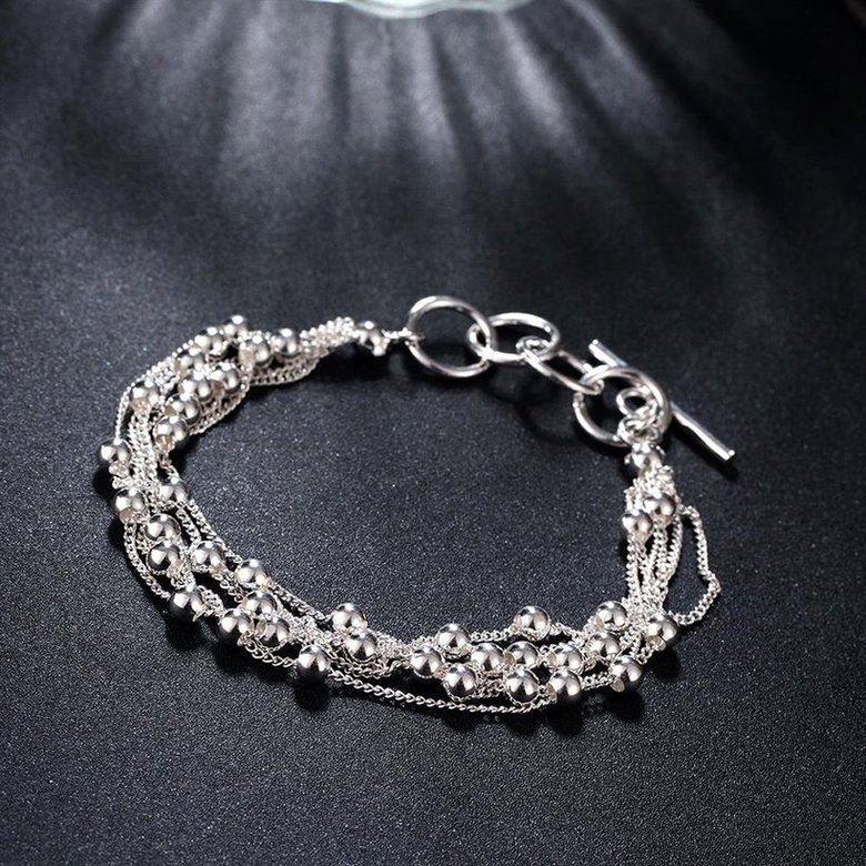 Wholesale Trendy Silver Ball Bracelet TGSPB058 4