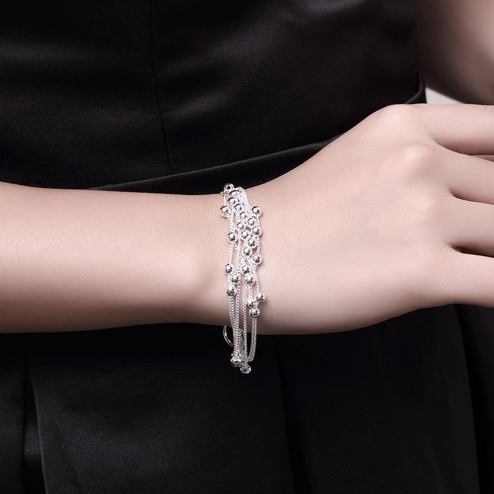 Wholesale Trendy Silver Ball Bracelet TGSPB058 5