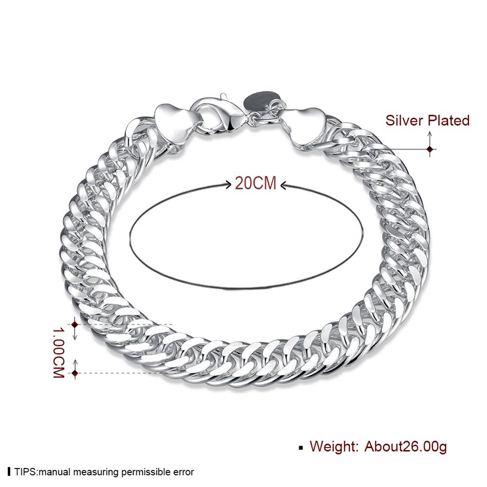 Wholesale Romantic Silver Round Bracelet TGSPB060 0