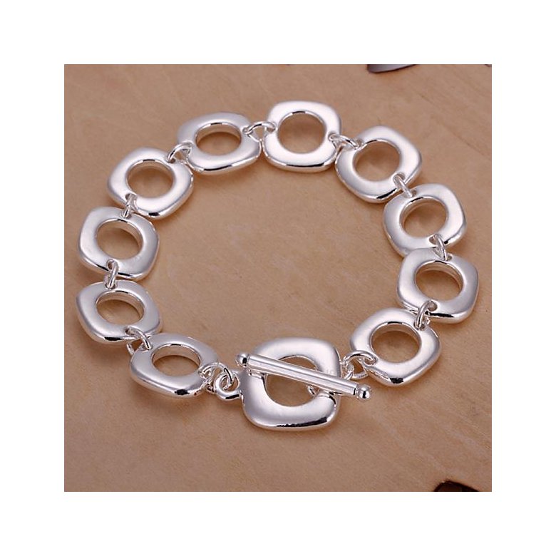 Wholesale Romantic Silver Geometric Bracelet TGSPB064 0