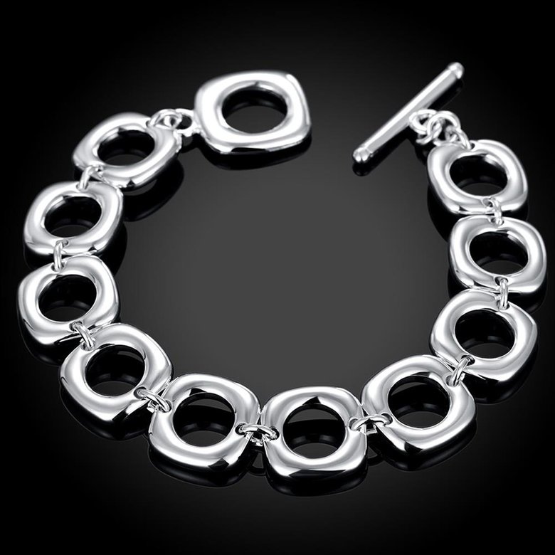 Wholesale Romantic Silver Geometric Bracelet TGSPB064 2