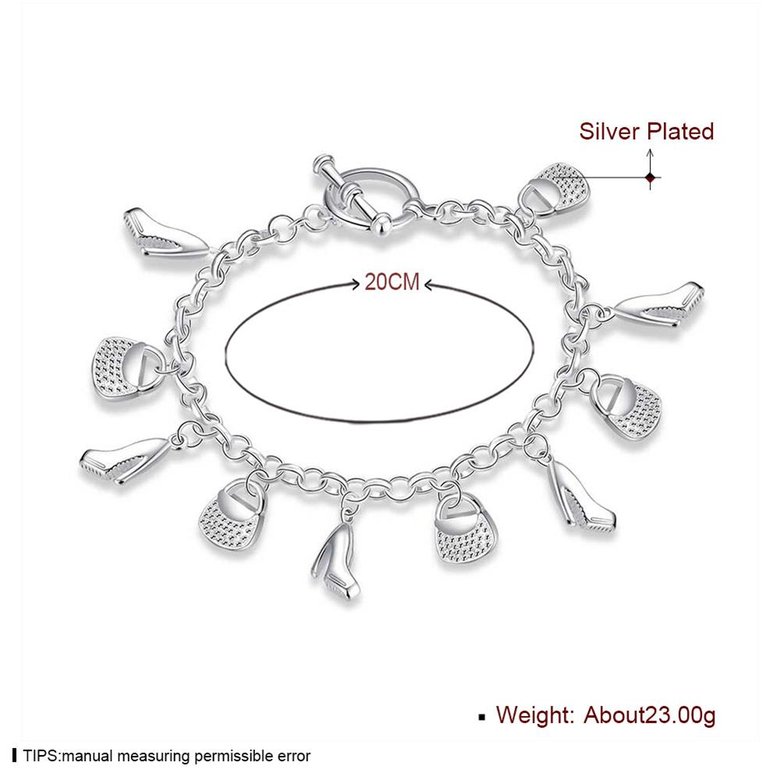 Wholesale Trendy Silver Lock Bracelet TGSPB066 1