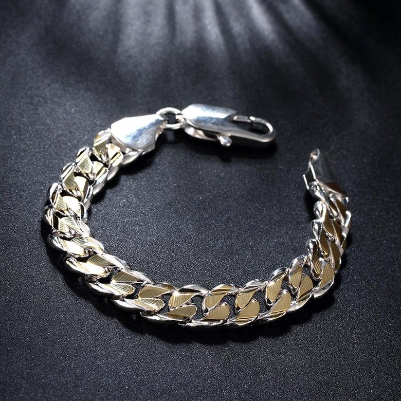 Wholesale Romantic Shrimp buckle Silver Bracelet TGSPB006 3