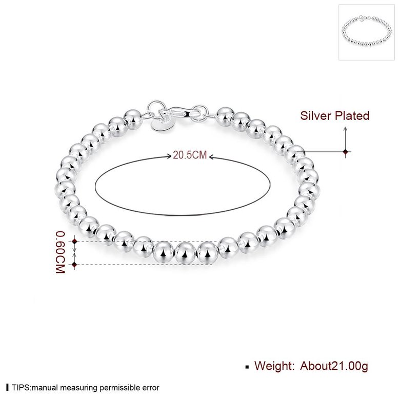 Wholesale Classic Silver Ball Bracelet TGSPB069 0