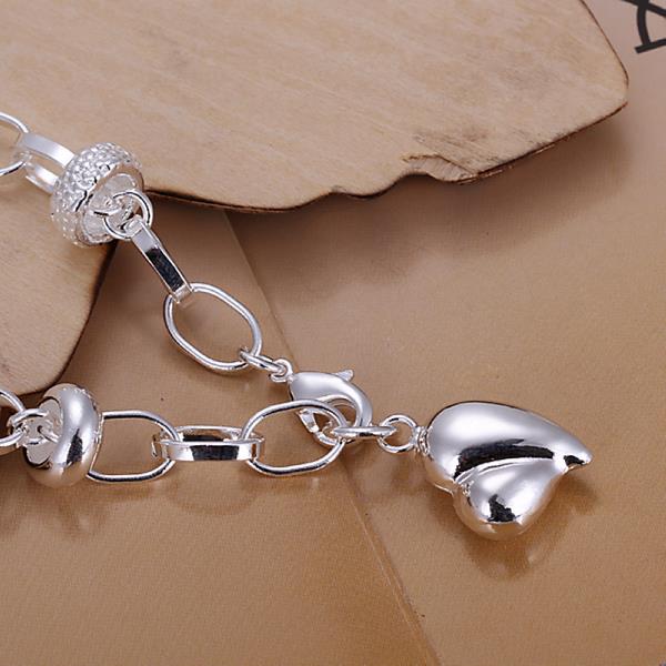 Wholesale Romantic Silver Heart Bracelet TGSPB075 0