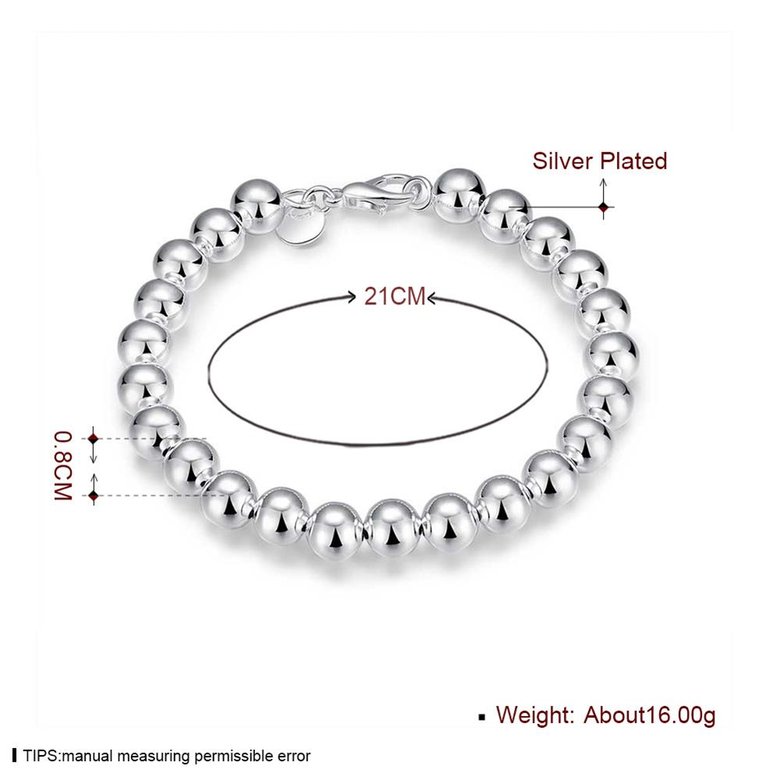 Wholesale Romantic Silver Ball Bracelet TGSPB081 1