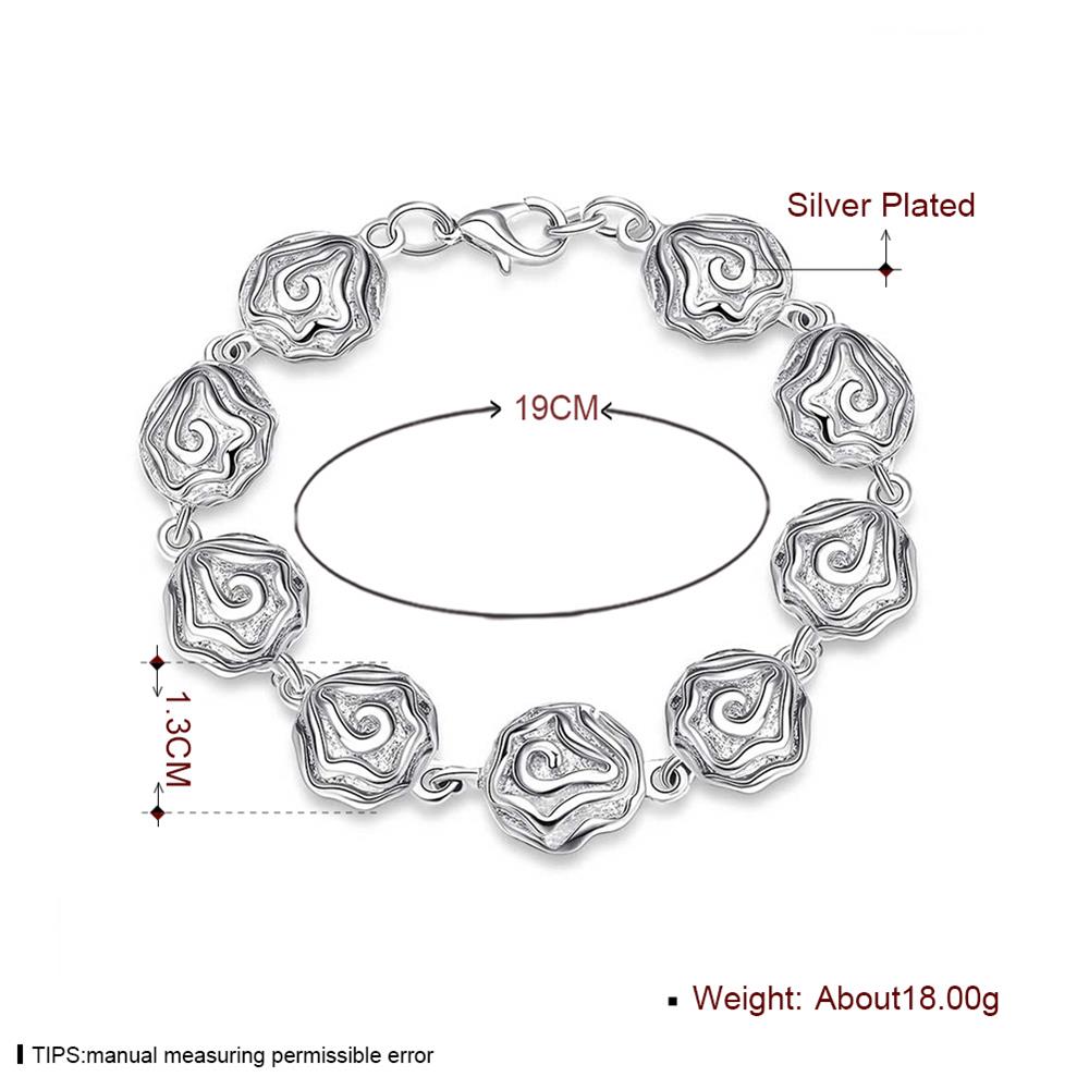 Wholesale Romantic Silver Plant Bracelet TGSPB087 0