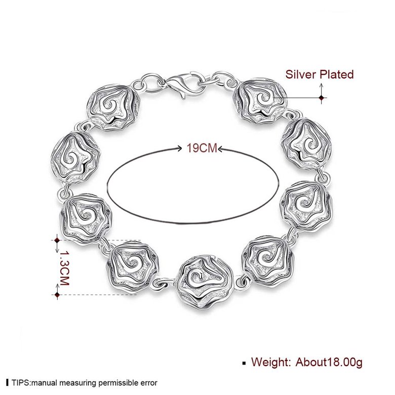 Wholesale Romantic Silver Plant Bracelet TGSPB087 0