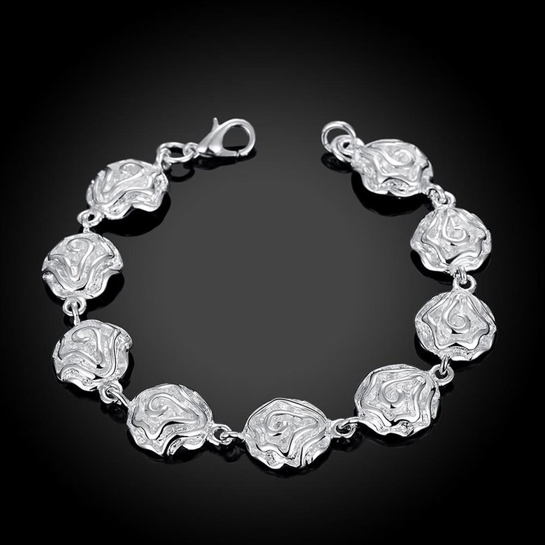 Wholesale Romantic Silver Plant Bracelet TGSPB087 1