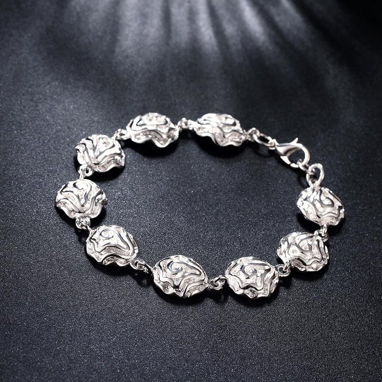 Wholesale Romantic Silver Plant Bracelet TGSPB087 3