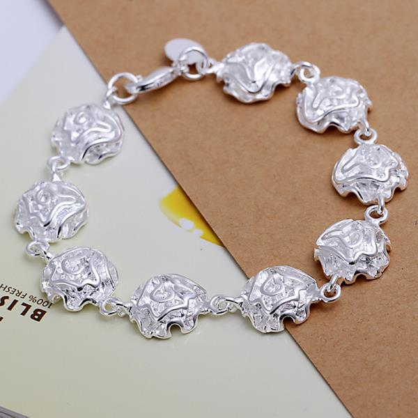 Wholesale Romantic Silver Plant Bracelet TGSPB087 5