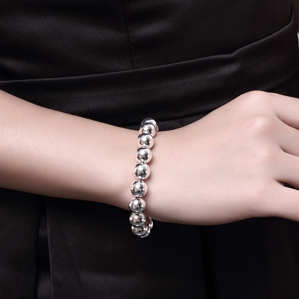 Wholesale Romantic Silver Ball Bracelet TGSPB091 5