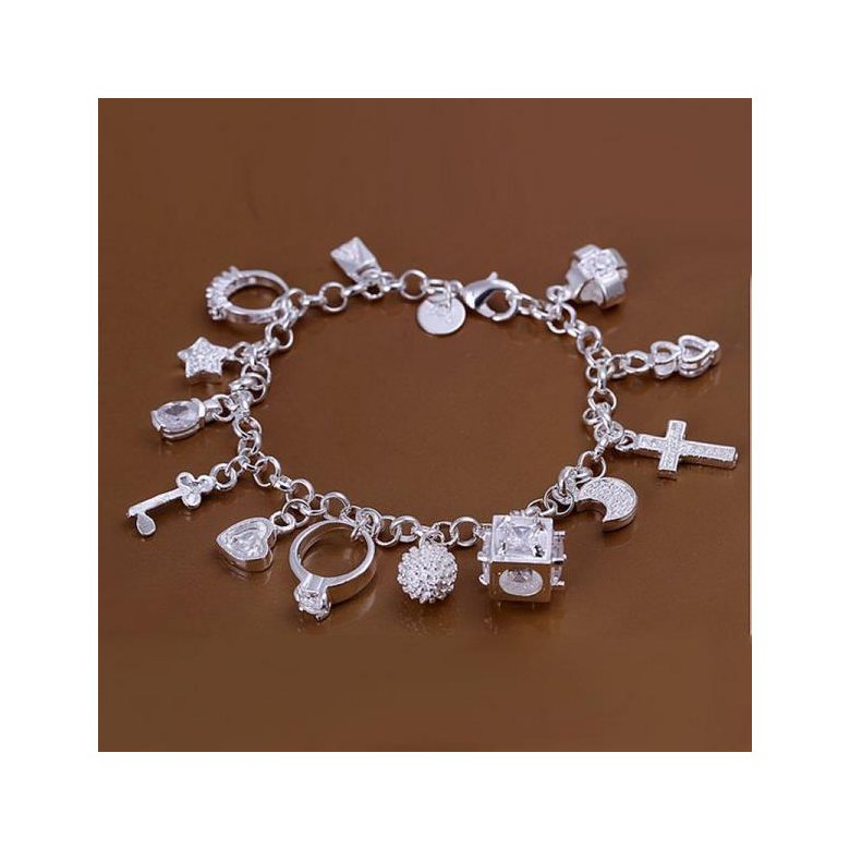 Wholesale Classic Silver Cross Bracelet TGSPB102 0