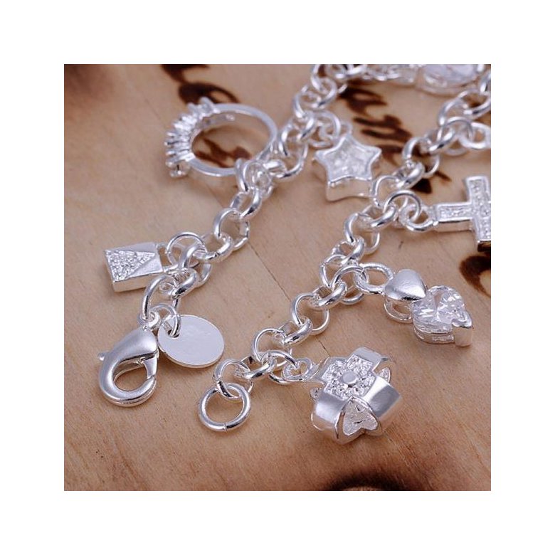 Wholesale Classic Silver Cross Bracelet TGSPB102 2