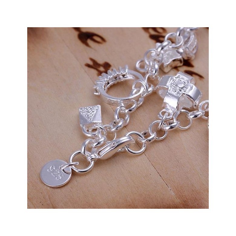 Wholesale Classic Silver Cross Bracelet TGSPB102 3