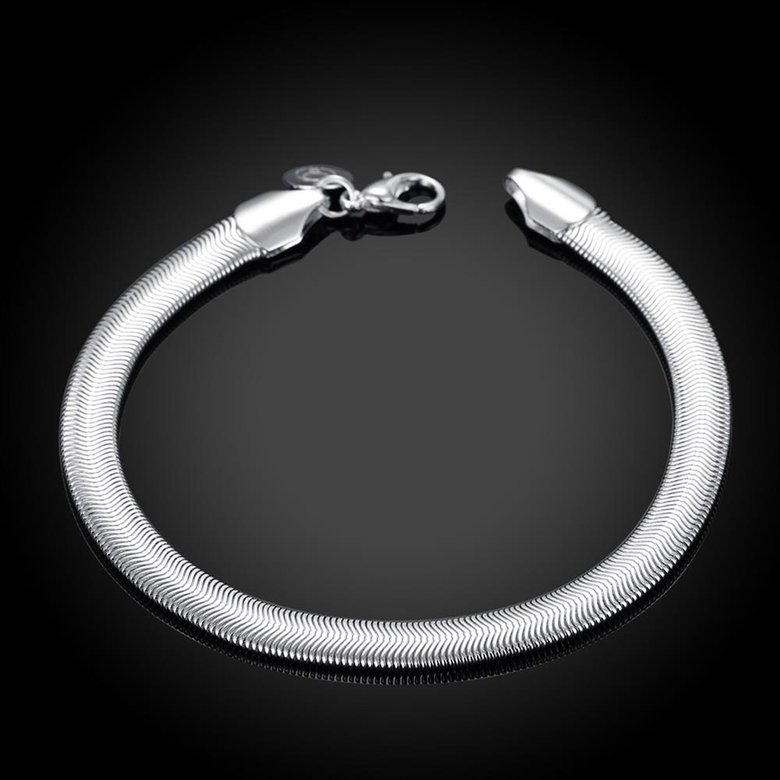 Wholesale Romantic Silver Feather Bracelet TGSPB119 1