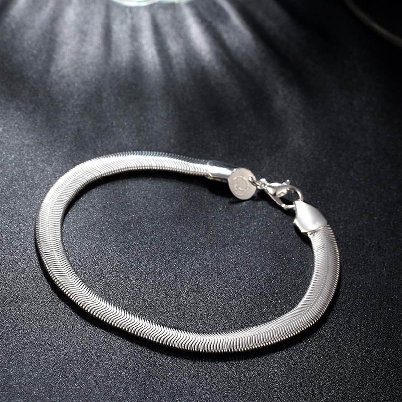 Wholesale Romantic Silver Feather Bracelet TGSPB119 3