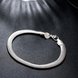 Wholesale Romantic Silver Feather Bracelet TGSPB119 3 small