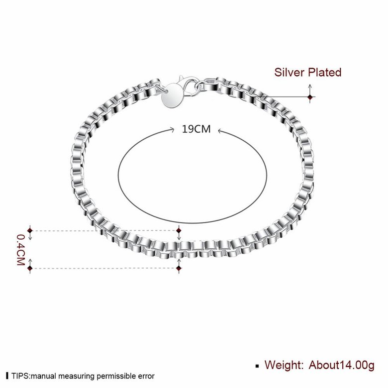 Wholesale Classic Silver Round Bracelet TGSPB124 1