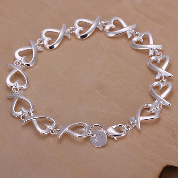 Wholesale Trendy Silver Heart Bracelet TGSPB126 0