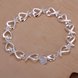 Wholesale Trendy Silver Heart Bracelet TGSPB126 0 small