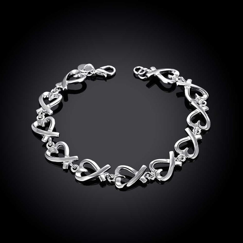Wholesale Trendy Silver Heart Bracelet TGSPB126 2