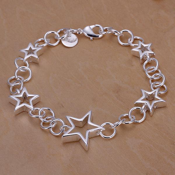 Wholesale Romantic Silver Star Bracelet TGSPB127 0